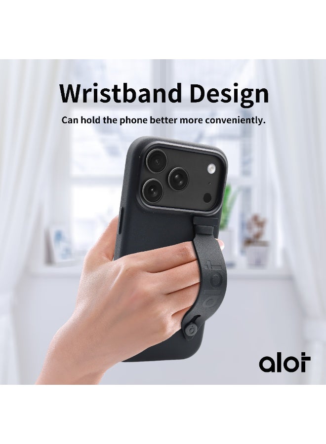 ALot Nobel 17 PRO MAX Magnetic MagSafe Case – Shockproof Protective Phone Cover with Wristband Strap, Raised Camera Protection, Wireless Charging Compatible, Slim Luxury Anti-Scratch Design - Image 2
